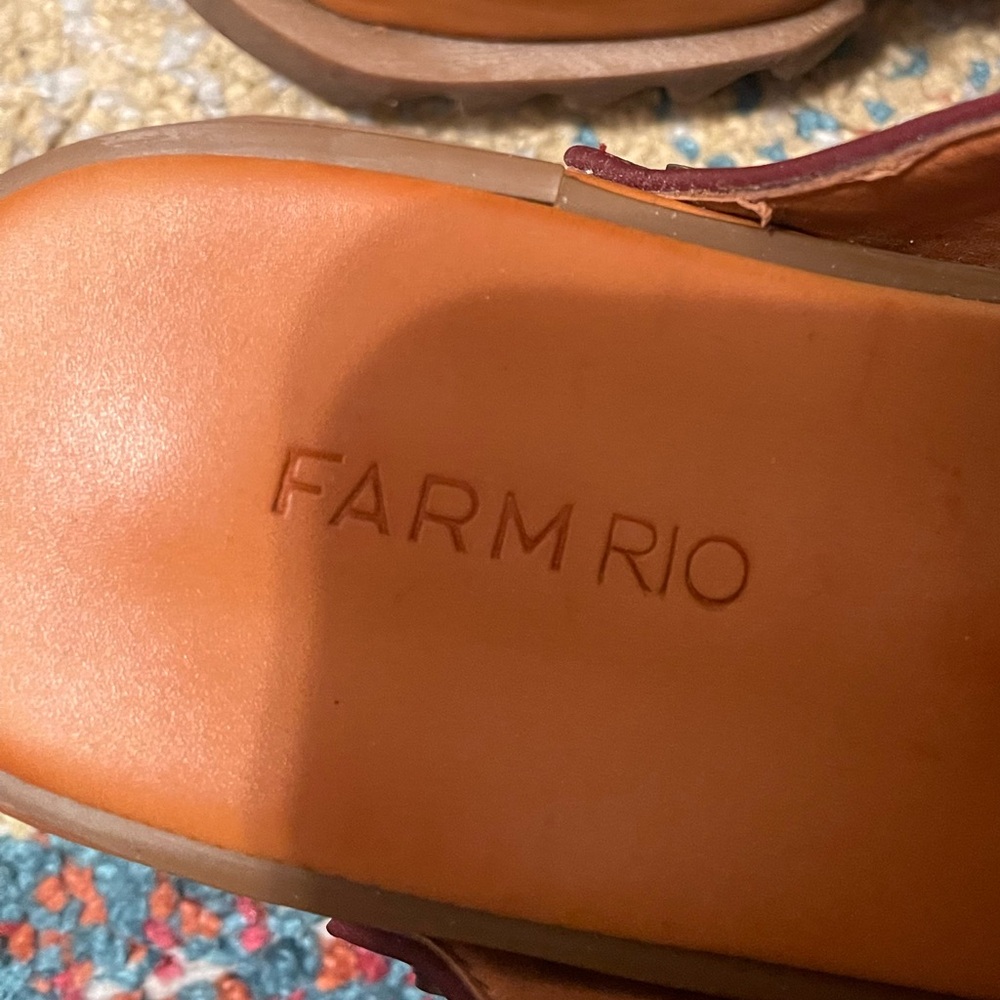 Farm Rio Multi Color Clog Slides Nwot - image 5